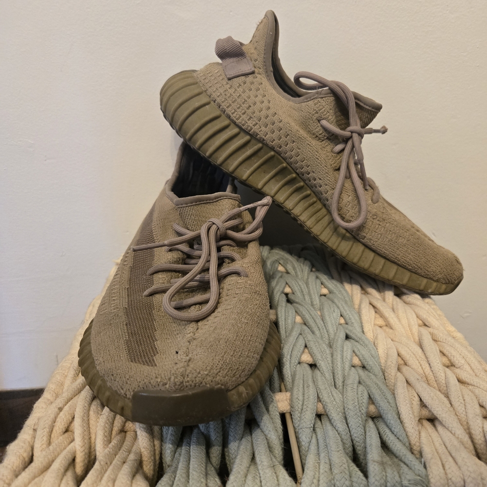Yeezy Taupe Knit Sneakers - Picture 2 of 4